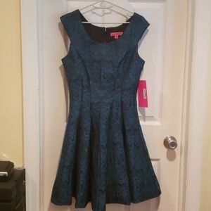 NWT Betsey Johnson Teal Dress Size 4